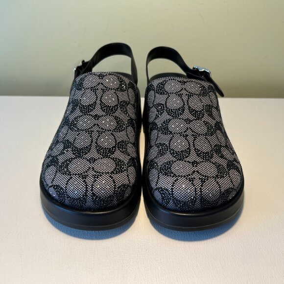 Coach Women's Sculpted C Platform Clog In Crystal Signature Jacquard - Picture 3 of 15